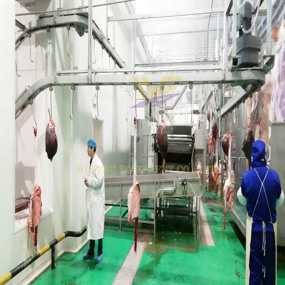 Livestock Equipment Cattle Offal Inspection Conveyor Slaughterhouse Machine
