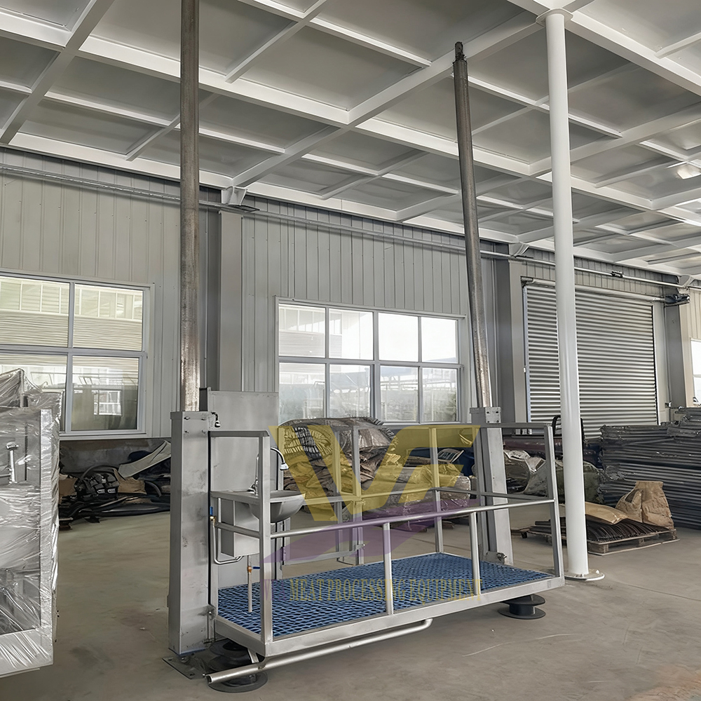 Cattle Slaughterhouse Dual-Pillar Pneumatic Elevator For Abattoir Plant
